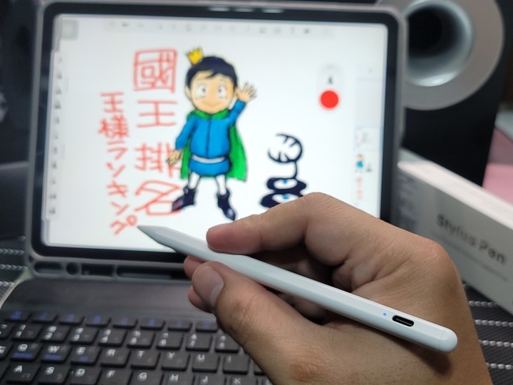 【平板配件】「YOMIX優迷Apple iPad專用防掌觸磁力吸附觸控筆」/觸控感應開關/即開即用/可替換筆頭/傾斜感壓/磁性吸附/10hr電量續航