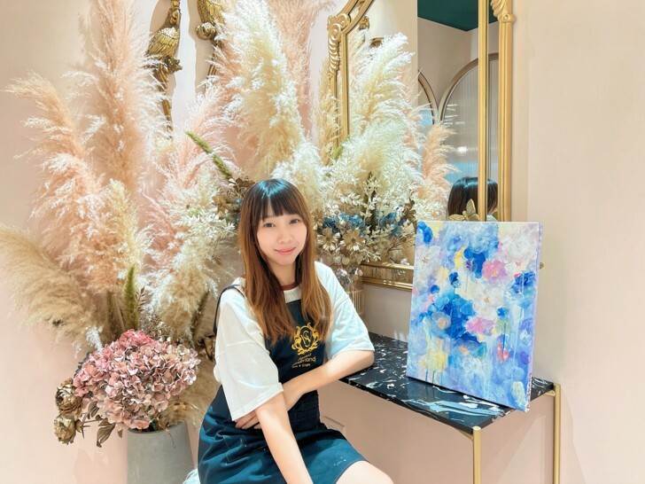 【莎夏畫室Sasha's Wonderland】壓克力畫│零基礎畫室│迷你班教學│台北最美畫室