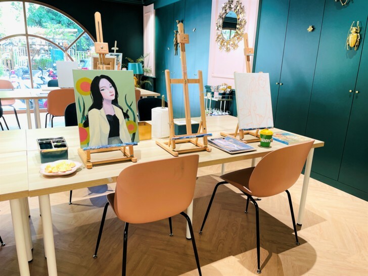 【莎夏畫室Sasha's Wonderland】壓克力畫│零基礎畫室│迷你班教學│台北最美畫室