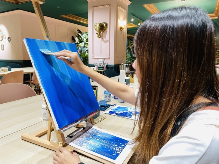 【莎夏畫室Sasha's Wonderland】壓克力畫│零基礎畫室│迷你班教學│台北最美畫室