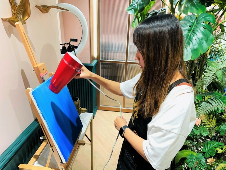 【莎夏畫室Sasha's Wonderland】壓克力畫│零基礎畫室│迷你班教學│台北最美畫室