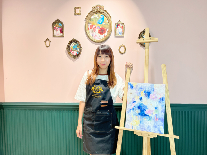 【莎夏畫室Sasha's Wonderland】壓克力畫│零基礎畫室│迷你班教學│台北最美畫室
