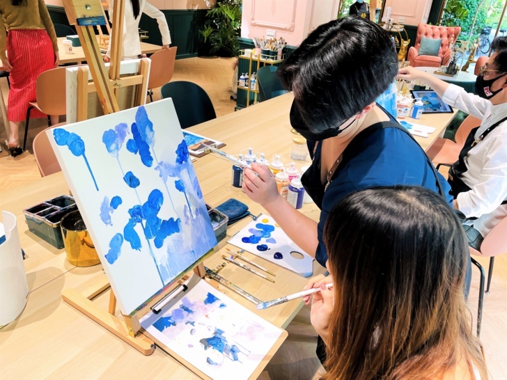 【莎夏畫室Sasha's Wonderland】壓克力畫│零基礎畫室│迷你班教學│台北最美畫室