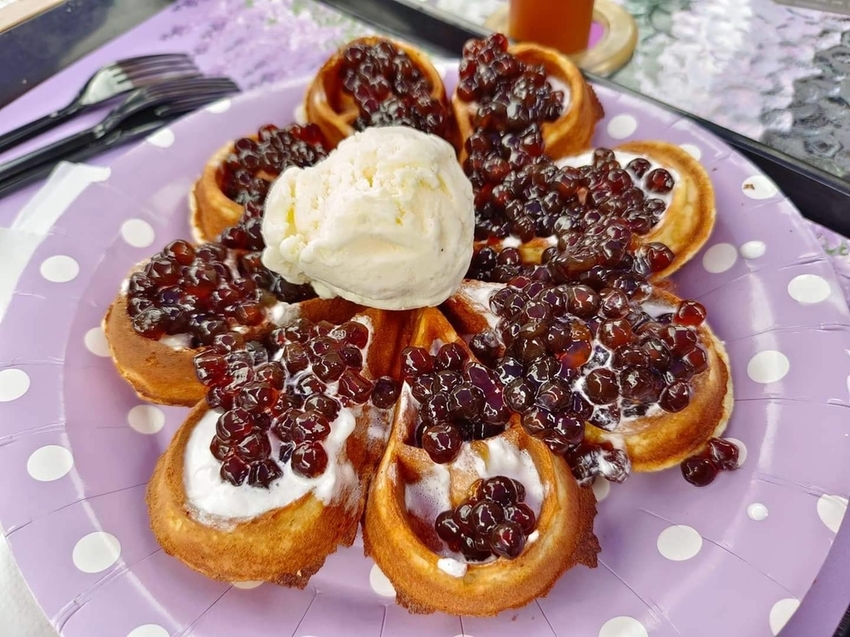 【苗栗.西湖】噢哈娜咖啡屋。夢幻紫色國度紫藤花道+飛天紫傘閨密寫真最佳拍攝地點