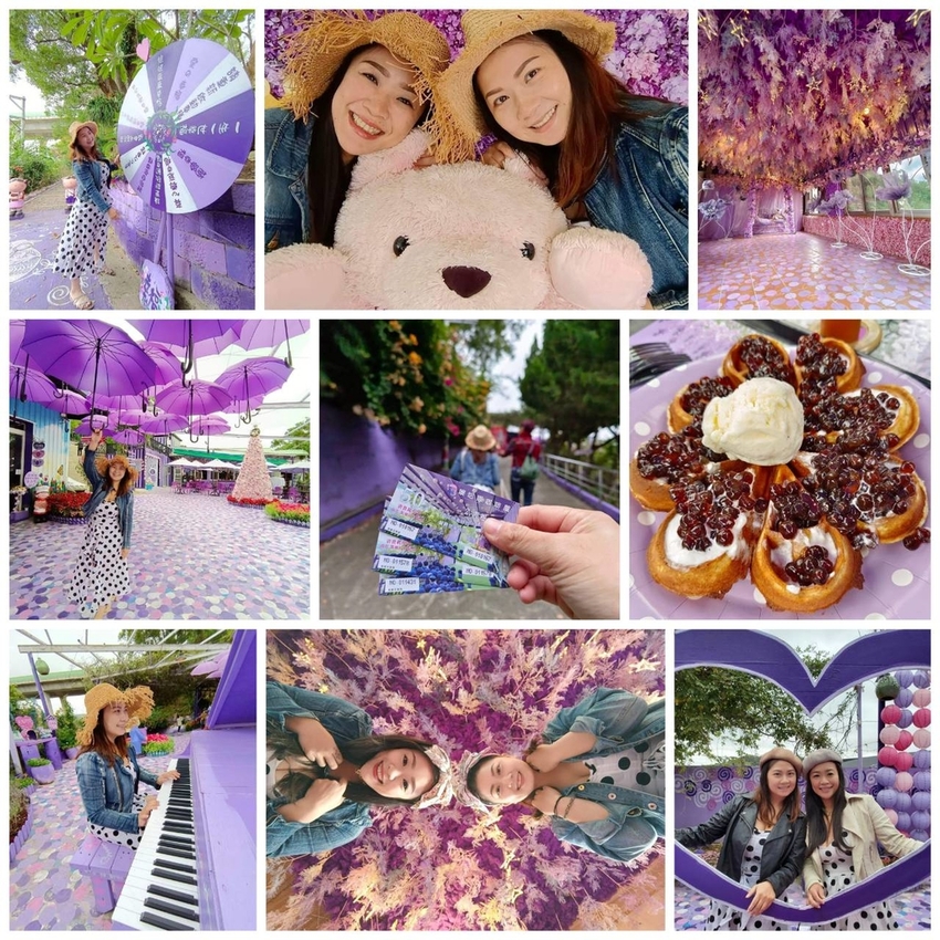 【苗栗.西湖】噢哈娜咖啡屋。夢幻紫色國度紫藤花道+飛天紫傘閨密寫真最佳拍攝地點
