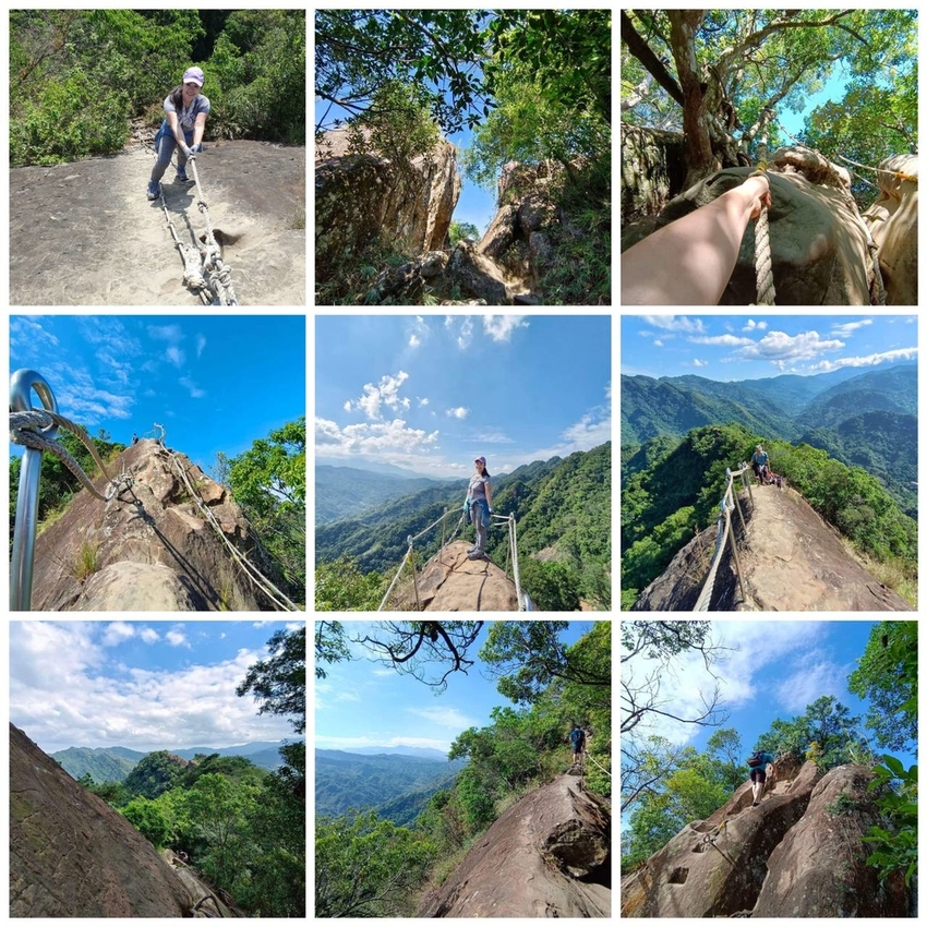 【新北.三峽】五寮尖北部三大岩場之一。克服懼高症最佳挑戰。30公尺峭壁沿路不斷拉繩攀爬+超美稜線