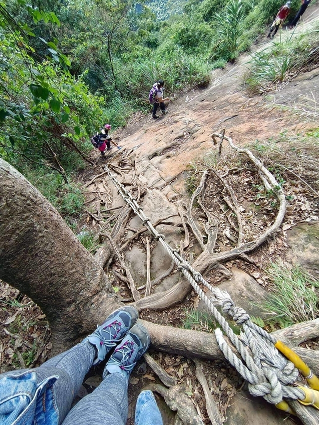 【新北.三峽】五寮尖北部三大岩場之一。克服懼高症最佳挑戰。30公尺峭壁沿路不斷拉繩攀爬+超美稜線