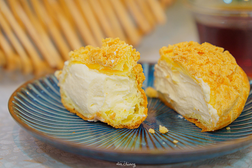 台中后里美食 倪菓幽靈手作千層蛋糕(2度C Ni Guo),彌月蛋糕試超狂給8吋量試吃費只要150元,還有總店限定爆醬泡芙。