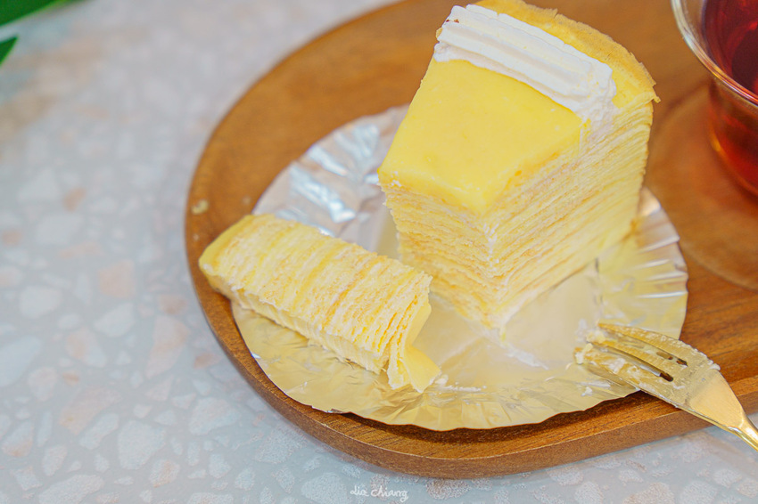 台中后里美食 倪菓幽靈手作千層蛋糕(2度C Ni Guo),彌月蛋糕試超狂給8吋量試吃費只要150元,還有總店限定爆醬泡芙。