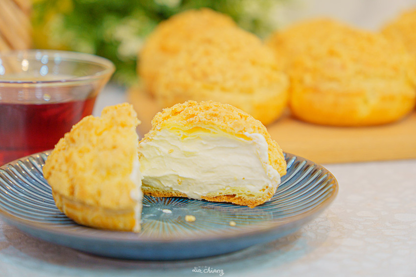 台中后里美食 倪菓幽靈手作千層蛋糕(2度C Ni Guo),彌月蛋糕試超狂給8吋量試吃費只要150元,還有總店限定爆醬泡芙。