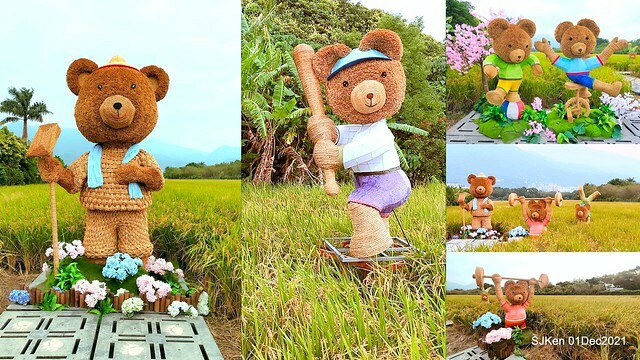 2021「熊愛關渡」稻草裝置藝術展(Bear art exhibition at Kuandu , Taipei, Taiwan, SJKen, Dec 1, 2021.