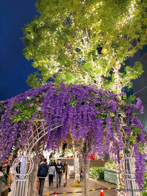 Christmas street & inside decoration of Taipei 101 department store, Taipei, Taiwan, SJKen, Nov 28, 2021.