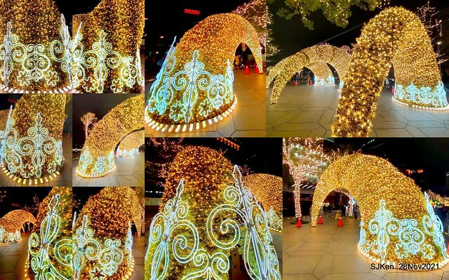 Christmas street & inside decoration of Taipei 101 department store, Taipei, Taiwan, SJKen, Nov 28, 2021.