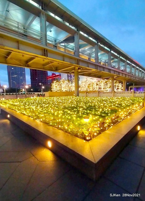 Christmas street & inside decoration of Taipei 101 department store, Taipei, Taiwan, SJKen, Nov 28, 2021.