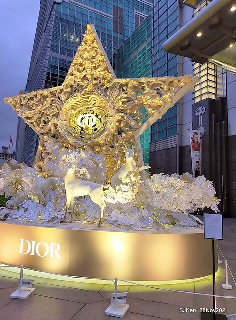 Christmas street & inside decoration of Taipei 101 department store, Taipei, Taiwan, SJKen, Nov 28, 2021.