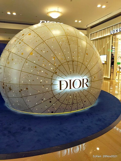 Christmas street & inside decoration of Taipei 101 department store, Taipei, Taiwan, SJKen, Nov 28, 2021.