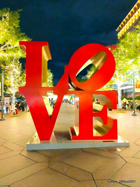 Christmas street & inside decoration of Taipei 101 department store, Taipei, Taiwan, SJKen, Nov 28, 2021.