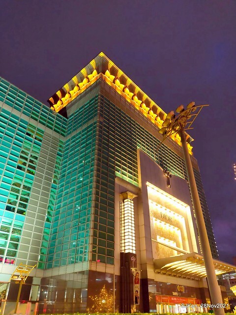 Christmas street & inside decoration of Taipei 101 department store, Taipei, Taiwan, SJKen, Nov 28, 2021.