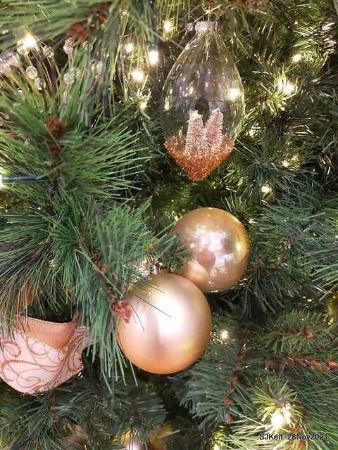 Christmas street & inside decoration of Taipei 101 department store, Taipei, Taiwan, SJKen, Nov 28, 2021.