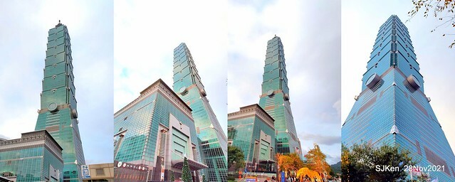 Christmas street & inside decoration of Taipei 101 department store, Taipei, Taiwan, SJKen, Nov 28, 2021.