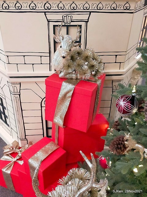 Christmas street & inside decoration of Taipei 101 department store, Taipei, Taiwan, SJKen, Nov 28, 2021.