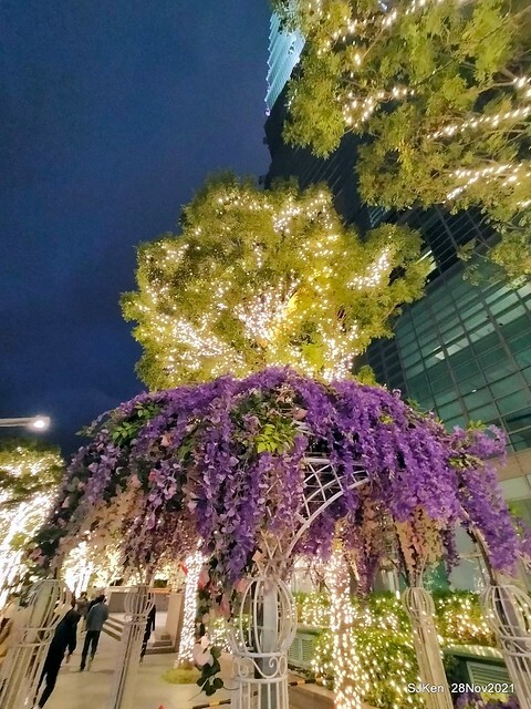Christmas street & inside decoration of Taipei 101 department store, Taipei, Taiwan, SJKen, Nov 28, 2021.