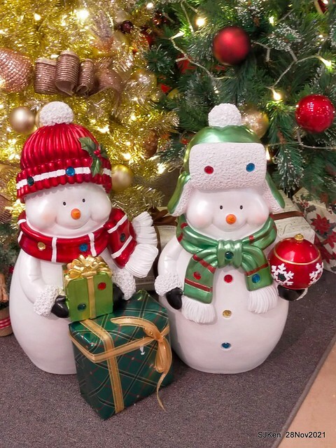 Christmas street & inside decoration of Taipei 101 department store, Taipei, Taiwan, SJKen, Nov 28, 2021.