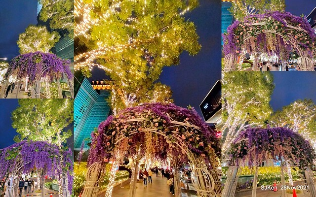 Christmas street & inside decoration of Taipei 101 department store, Taipei, Taiwan, SJKen, Nov 28, 2021.