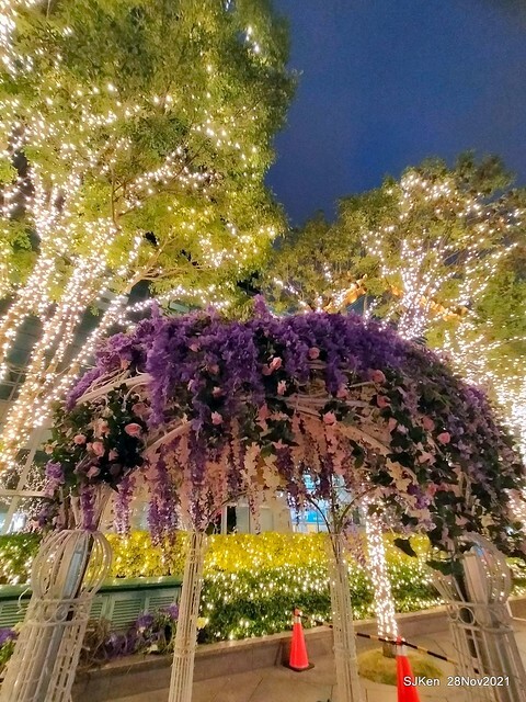 Christmas street & inside decoration of Taipei 101 department store, Taipei, Taiwan, SJKen, Nov 28, 2021.
