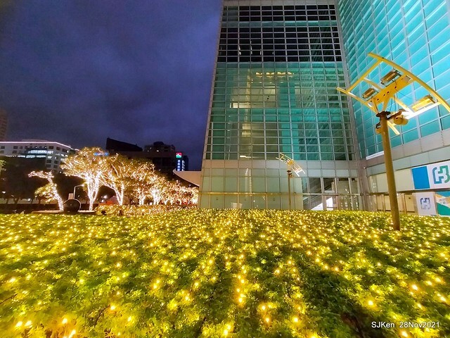 Christmas street & inside decoration of Taipei 101 department store, Taipei, Taiwan, SJKen, Nov 28, 2021.