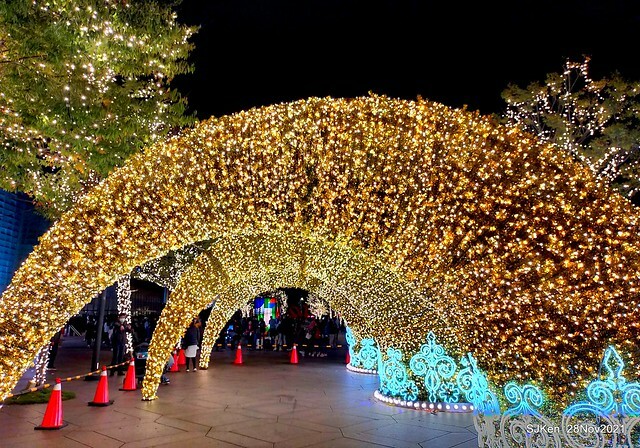 Christmas street & inside decoration of Taipei 101 department store, Taipei, Taiwan, SJKen, Nov 28, 2021.