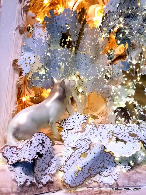 Christmas street & inside decoration of Taipei 101 department store, Taipei, Taiwan, SJKen, Nov 28, 2021.