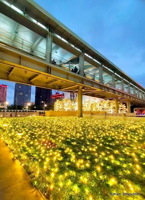 Christmas street & inside decoration of Taipei 101 department store, Taipei, Taiwan, SJKen, Nov 28, 2021.