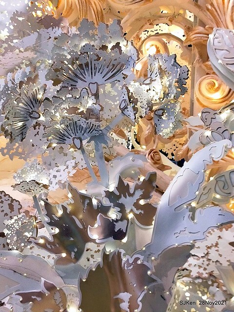 Christmas street & inside decoration of Taipei 101 department store, Taipei, Taiwan, SJKen, Nov 28, 2021.