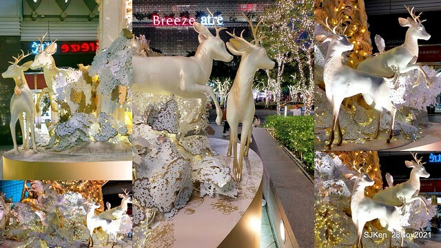 Christmas street & inside decoration of Taipei 101 department store, Taipei, Taiwan, SJKen, Nov 28, 2021.