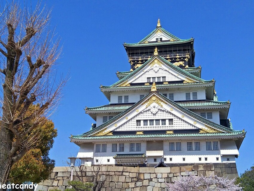 2018大阪城公園│第一次自由行就遇到滿開櫻花,徜徉在浪漫粉紅雨中~ - 愛伊特candy的分享樂園