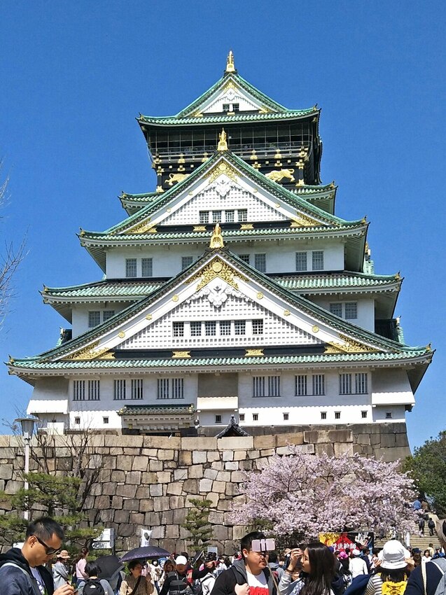 2018大阪城公園│第一次自由行就遇到滿開櫻花,徜徉在浪漫粉紅雨中~ - 愛伊特candy的分享樂園