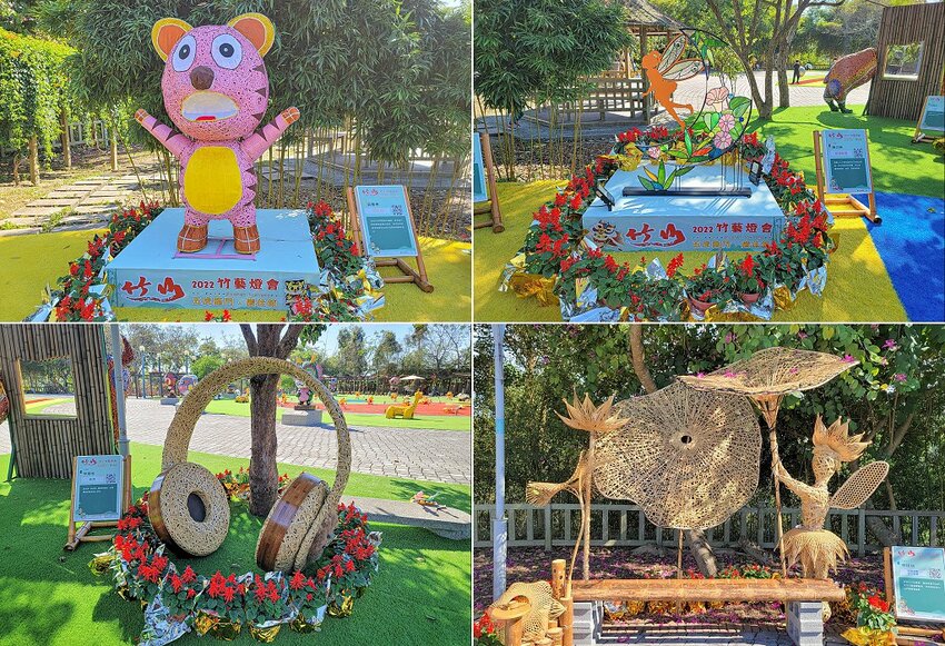 2022南投竹山燈會 | 竹山一日遊，下坪吊橋花海、菸葉館、竹山文化園區、天梯、大鞍竹海隧道 @Nini and Blue  玩樂食記