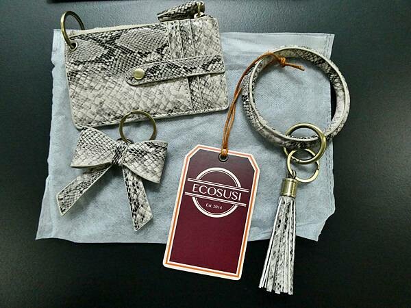 US美國Ecosusi手環流蘇蝴蝶結卡夾&零錢包&多功能鑰匙圈