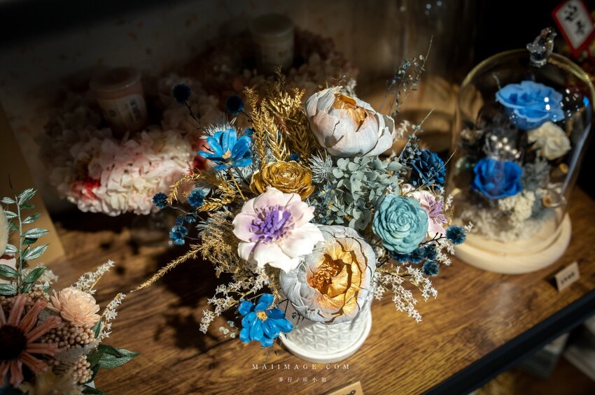 陽光灑落Shining｜Google評論破百則滿分5顆星～玻璃花盅乾燥花手作課程教學，新娘捧花客製化設計、乾燥花捧