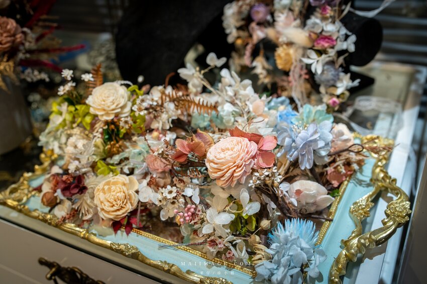 陽光灑落Shining｜Google評論破百則滿分5顆星～玻璃花盅乾燥花手作課程教學，新娘捧花客製化設計、乾燥花捧