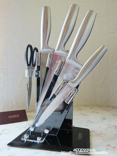 廚房刀具推薦【義大利CUOCO】420 薩丁尼亞不鏽鋼刀具6件組 4刀1剪好收納 輕鬆整理食材 質感嚴選