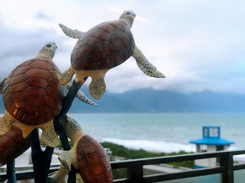 七星潭水上明月渡假旅店三樓室外陽台 七星潭水上明月渡假旅店三樓室外陽台