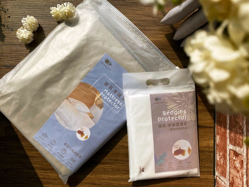 TENNLIFE潔護套｜革命性科技透氣薄膜｜透氣排濕、防水、防塵蟎｜市售唯一免機洗潔護套｜一擦即淨｜不用怕滲尿到床墊啦！