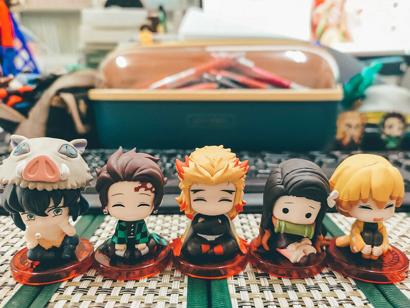 動漫周邊收藏．p-bandai 鬼滅之刃 すわらせ隊．坐姿公仔．無限列車特別篇套組