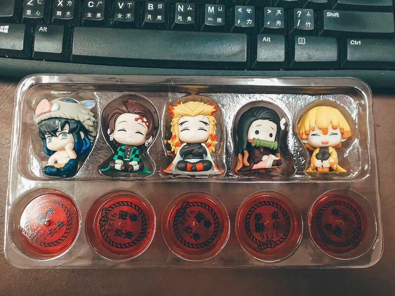 動漫周邊收藏．p-bandai 鬼滅之刃 すわらせ隊．坐姿公仔．無限列車特別篇套組