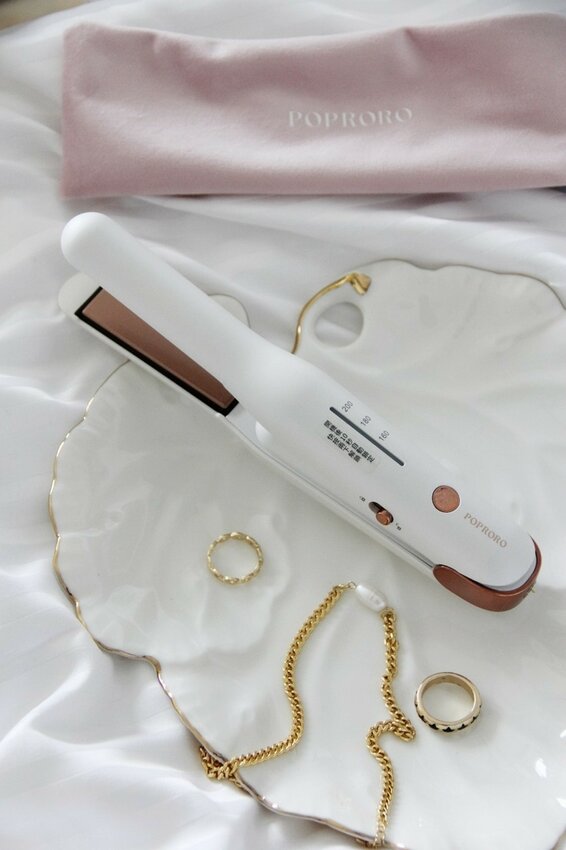 POPRORO直捲兩用無線離子夾,乾洗髮、出遊造型隨身造型師