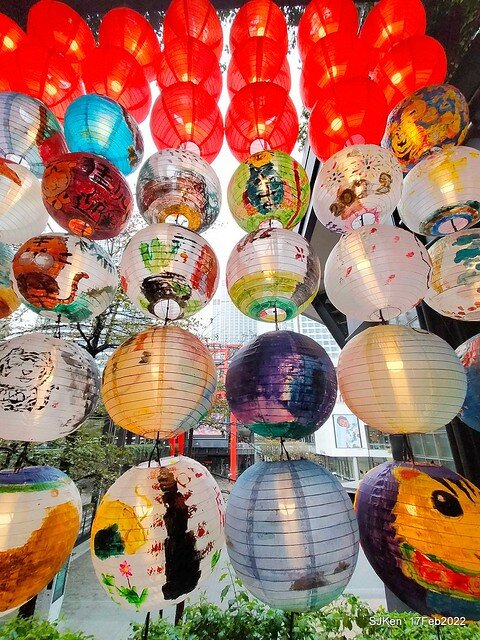 「新光三越信義新天地「虎躍新程燈籠展」(Chinese Lantern of Lunar Tiger Year at Taipei, Taiwan, Feb 17, 2022.