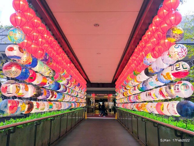 「新光三越信義新天地「虎躍新程燈籠展」(Chinese Lantern of Lunar Tiger Year at Taipei, Taiwan, Feb 17, 2022.
