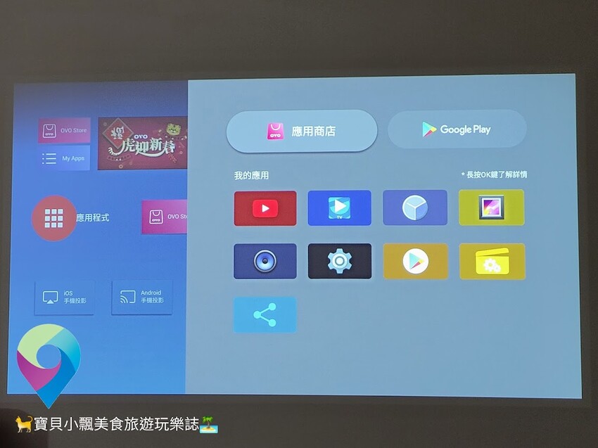 [智慧開箱]漫反射原理避免藍光傷害 入門初階款 帶你進入體驗無框電視新境界 OVO 無框電視 智慧投影機 - 寶貝小飄美食旅遊玩樂誌